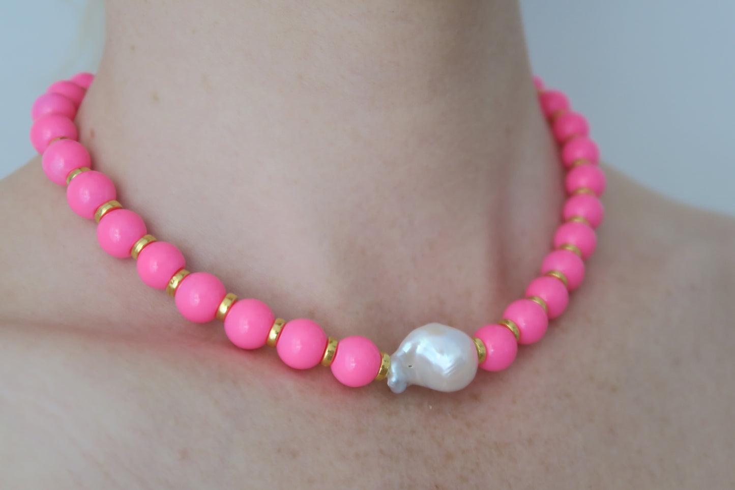 Midi Neon Pink Pearl